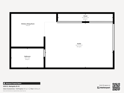 a schematic diagram of a room with a window and a door